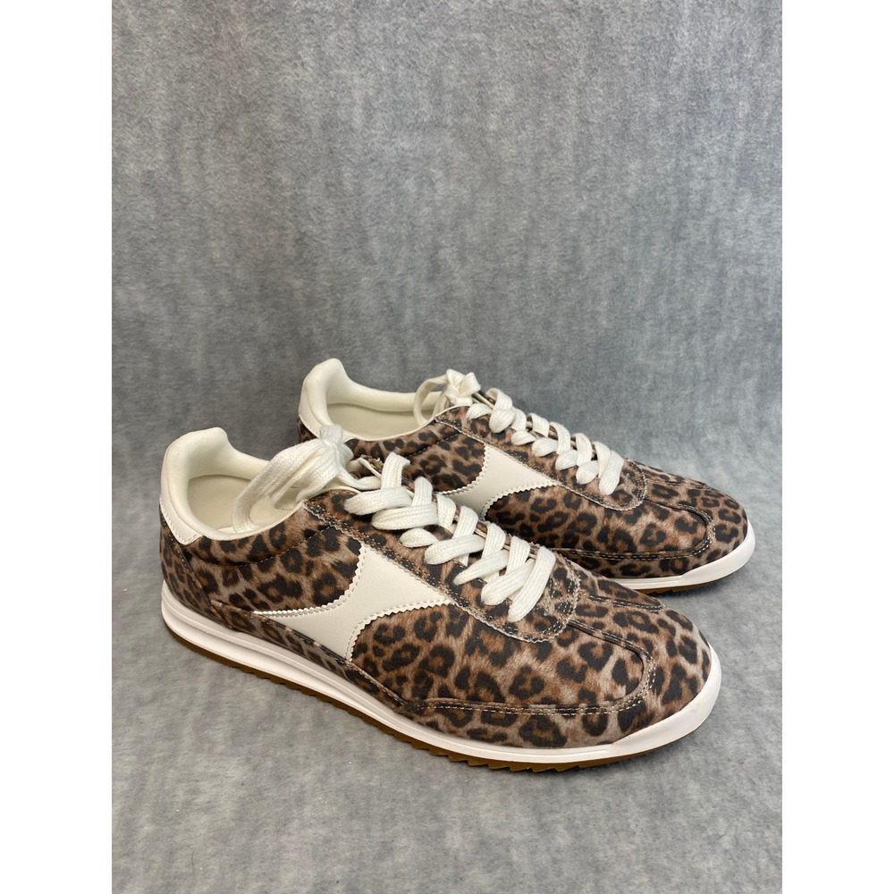Womens Skyler Leopard Print Sneakers 8-1/2 Shoes Animal Print Fashion Sneakers